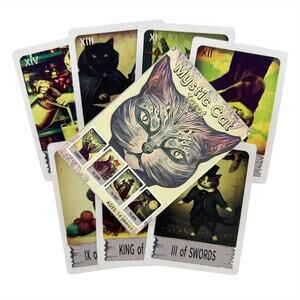 Mystic Cat Tarot- Full Illustrated 78 Card Deck